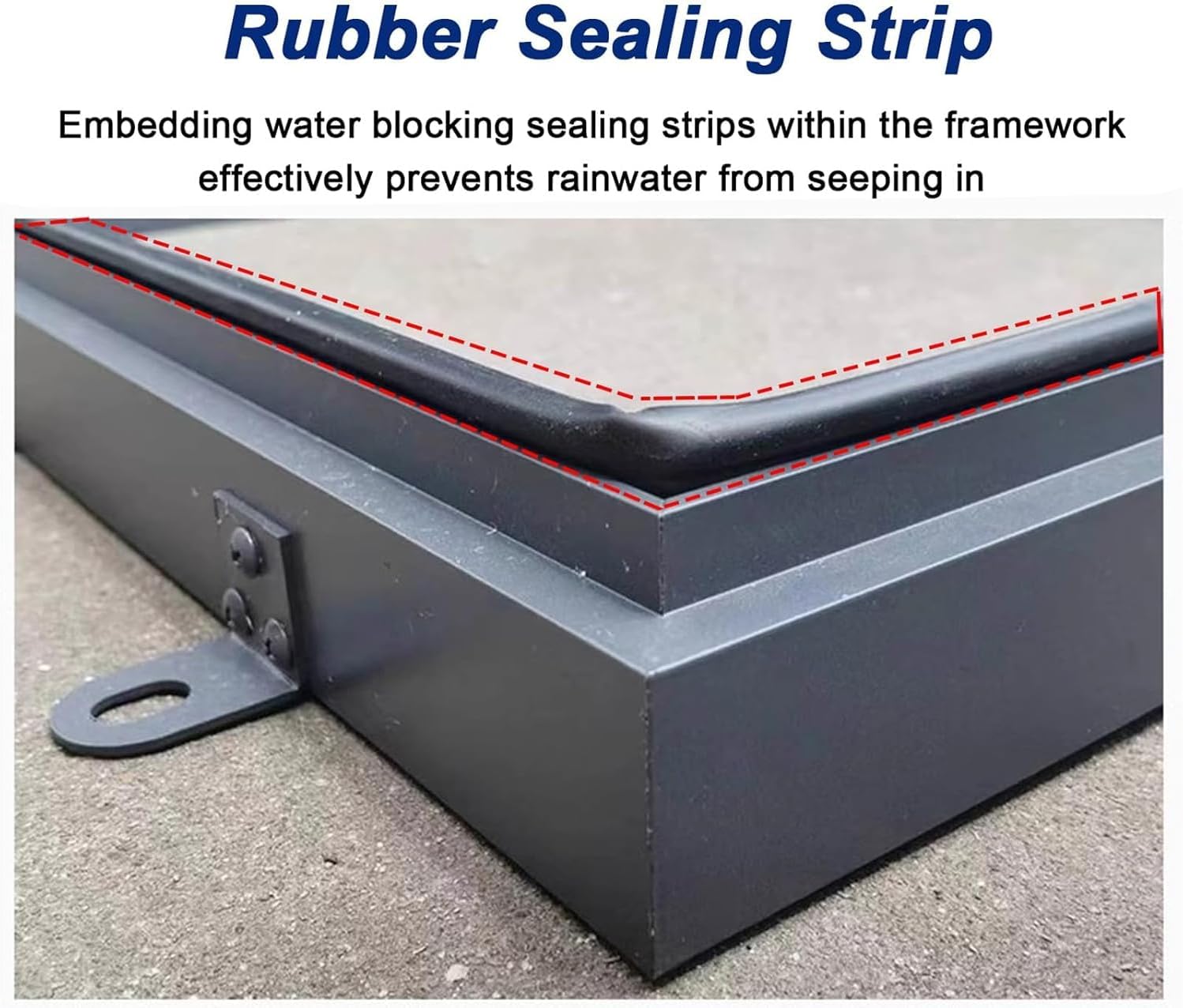Roof Hatch Rain Cover Plate Cellar Export Lid, Attic Exit Cap with Gas Shock Strut & Handle & Seal Strip, Metal Loft Access Lid for Basement Well(31.5x39.4in/80 x 100 cm)