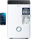 Pro Breeze 30L/Day Dehumidifier - Smart Compressor Dehumidifier with App, Wi-Fi, Continuous Drainage, 4L Water Tank, 24h Timer & Child Lock- Mould Remover & Moisture Absorber for Home & Bathroom - 1