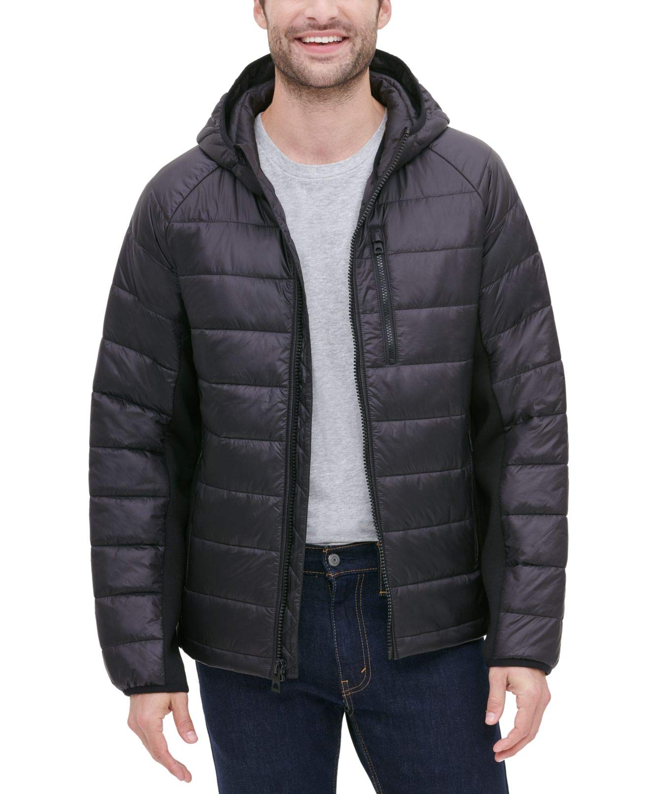 GUESS メンズ トレッチ プファジャケット Mサイズ ネイビー