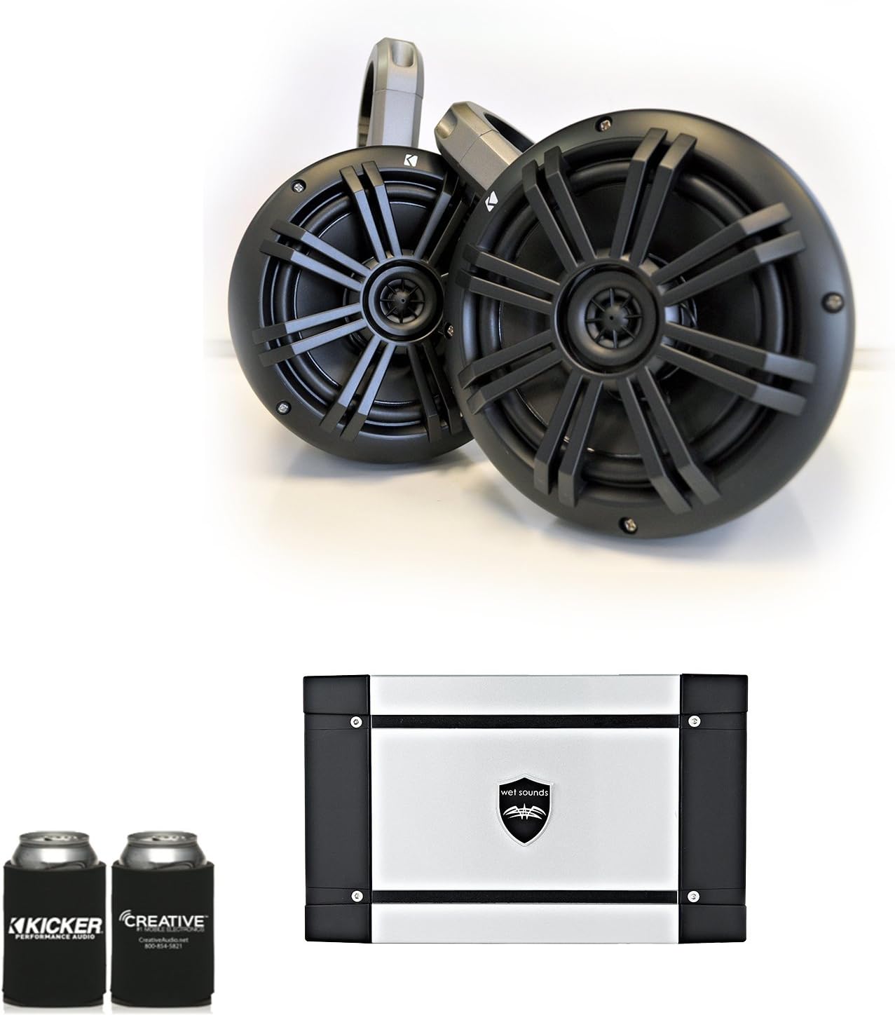 Buy KICKER Marine Wake Tower System wCharcoal 6.5 Speakers, Wet Sounds