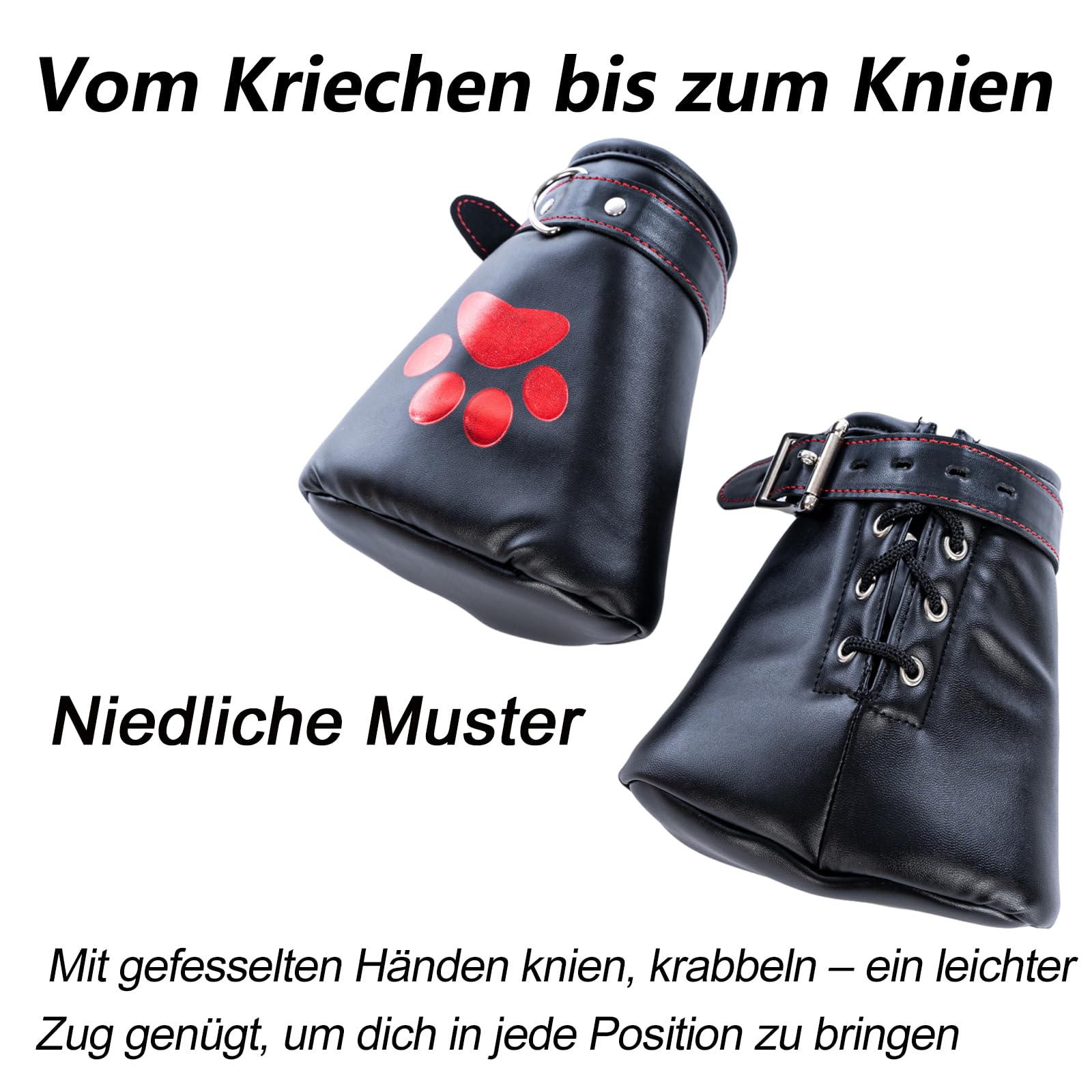 Handfesseln Puppy Play für Paare BDSM Handschellen für Bondage Plüsch Handschellen Zum Sex Handcuffs Adult Bedroom Erotik Armbinder für Petplay Zwangsjacke für Männer & Frau Fetisch Kleidung