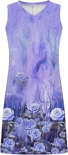 Vestidos De Verano Vestidos para Mujer 2025 Verano Dividido sin Mangas Cuello en V Color sólido Suelto Casual Vacaciones Playa Vestido De Mujer Elegantes