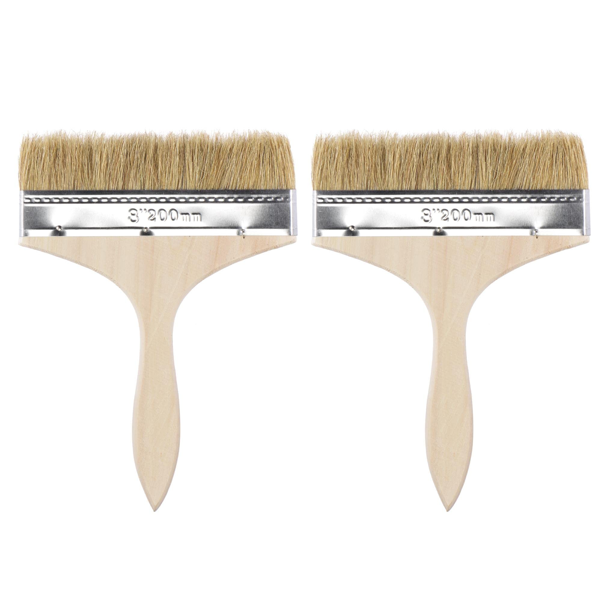 Pinceaux de peinture en poils naturels 17,8 cm uxcell pour vernis et colle Lot de 2