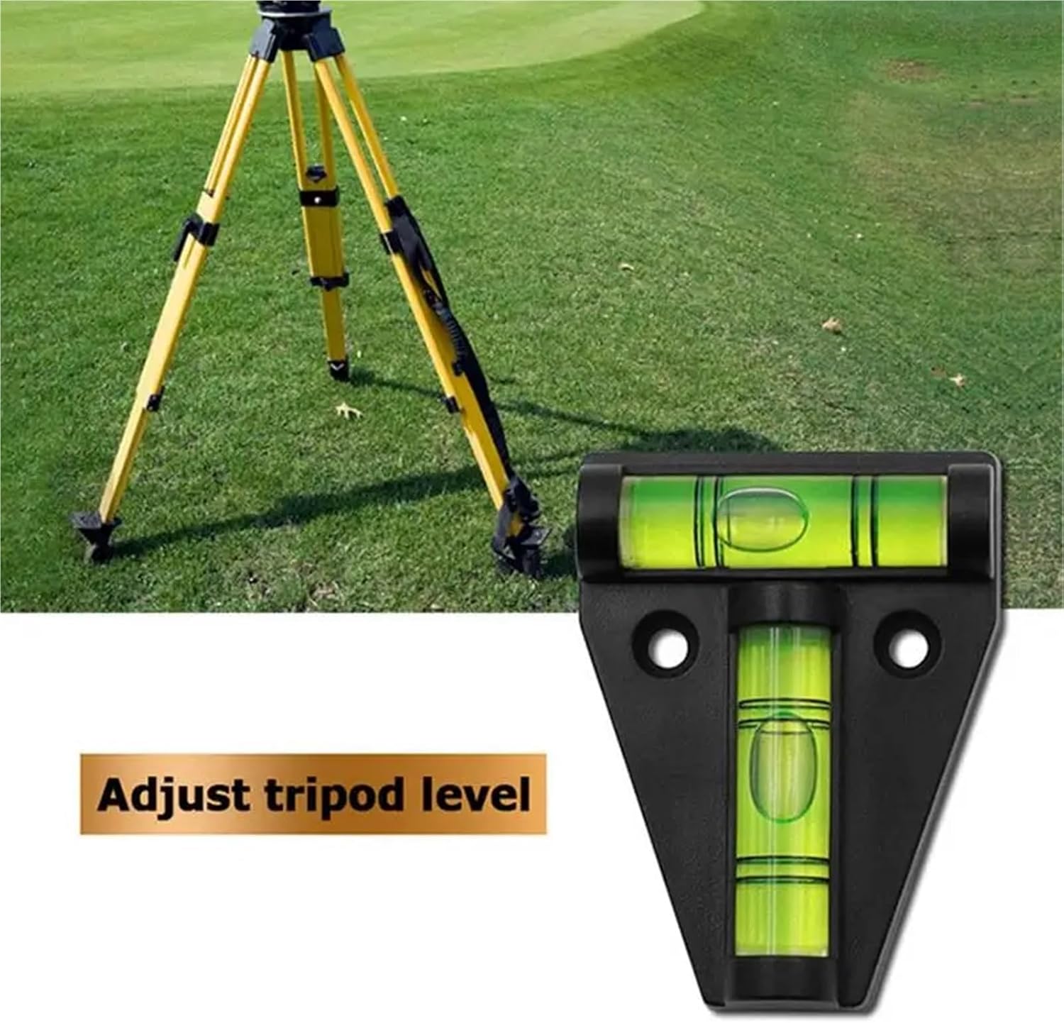 1pc Mini T Type Spirit Level Measurement Instrument Triangular Level T-type Spirit Bubble Shell Plastic Measuring Tools(Yellow)