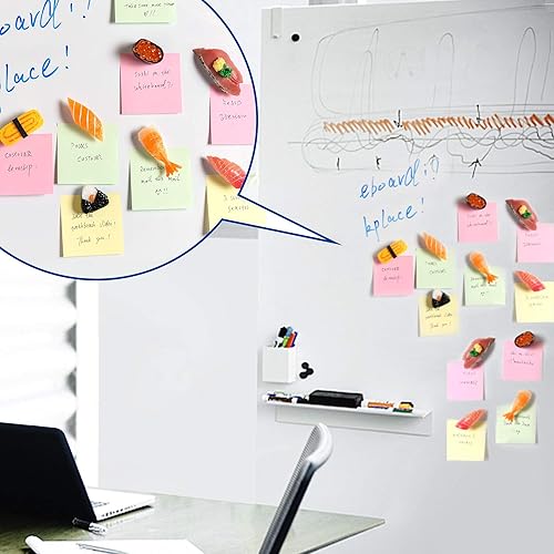 Miniatura 2 de 8 imanes divertidos para refrigerador, imanes divertidos para refrigerador, imanes de simulación de sushi para refrigerador, finos para pizarras