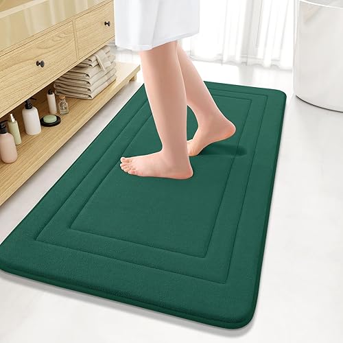 Miniatura 49 de Arotive Tapete de baño de espuma viscoelástica de 30 x 20 pulgadas, ultra suave y absorbente, lavable a máquina, cómodo tapete de baño para suelo
