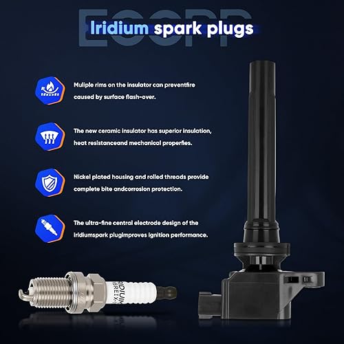 Vista 888 de ECCPP Bobinas de encendido portátiles de repuesto para automóvil compatibles con Infiniti I30/para Nissan Maxima 3.0L V6 2000-2001 Reemplazo