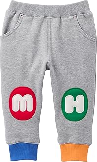 ミキハウス　ロゴ　パンツ スウェット　長ズボン　ロングパンツ　裏毛　80センチ アウトレットミキハウス パンツ MIKI HOUSE 縦ロゴスウェットパンツ