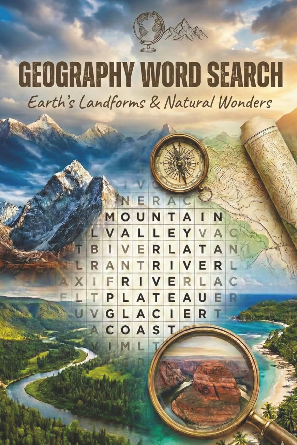 World Geography Word Search - Earth's Landforms and Nature Wonders: Word Searches with Easy to Read Print about Geography, Earth, Landforms and More | ... and Free Time (Word Search Puzzle Books)