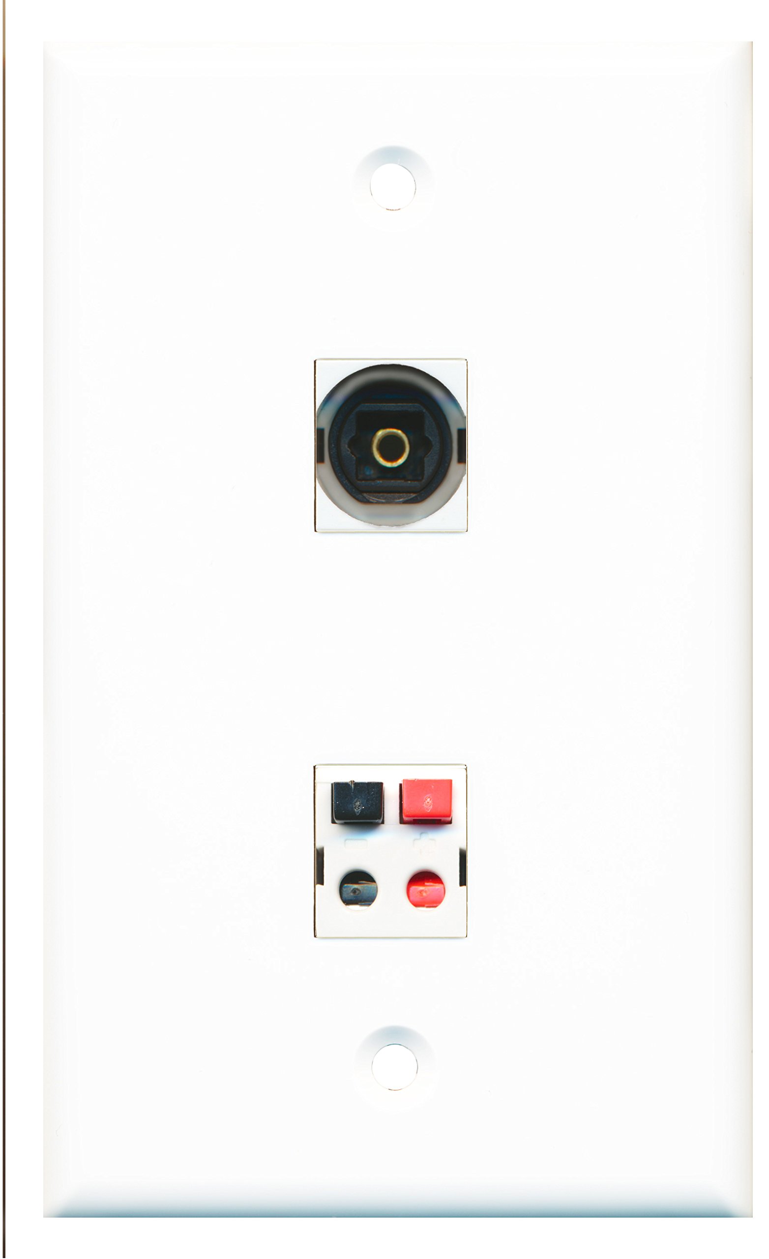 RiteAV – 1 Port Toslink 1 Port Lautsprecher-Wandplatte – inklusive Halterung