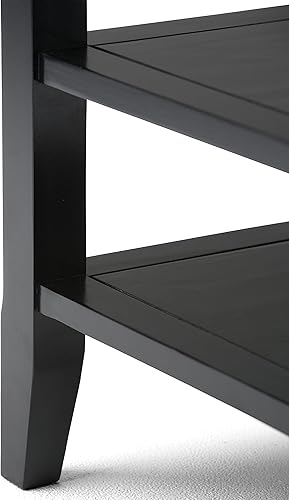 Miniatura 159 de Mesa auxiliar Acadian de Simpli Home, Madera Negro -,Marrón castaño,Azul costero envejecido,Distressed Grey,Casa de campo café,casa de campo