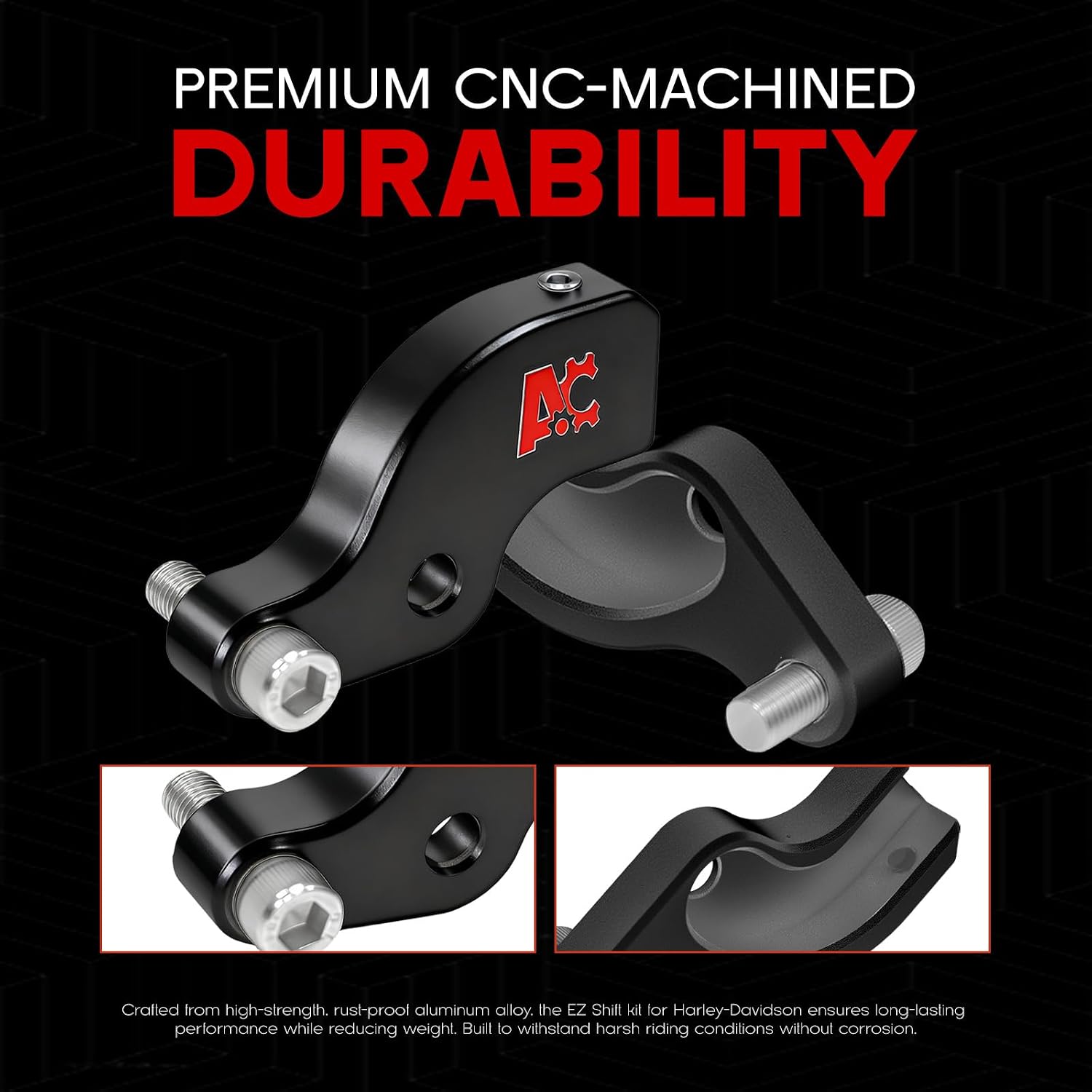 EZ Shift Neutral Gear Assist Kit for Harley M8 Baggers & Softails, Effortless Shifting & Improved Neutral Engagement, Black Anodized