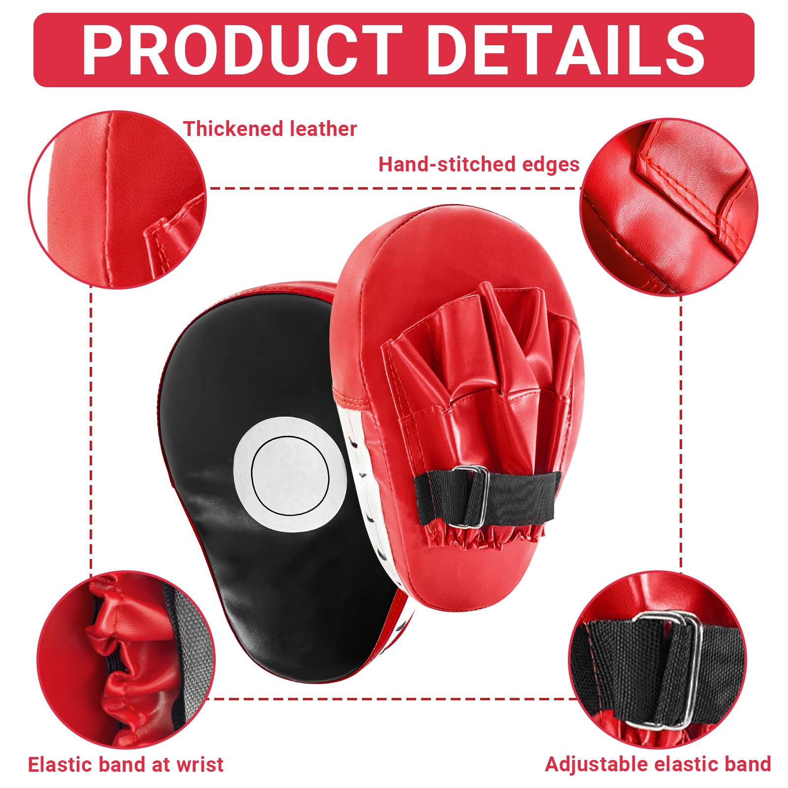 Manoplas Boxeo, Almohadillas Kickboxing Curvadas, Paos Muay Thai para Entrenamiento de Artes Marciales, Karate, Taekwondo, Ejercicios de Fitness