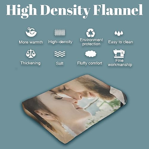 Miniatura 5 de Manta personalizada con diseño fotográfico de tu texto, mantas personalizadas, regalos personalizados (1 foto, 40 x 30 pulgadas)