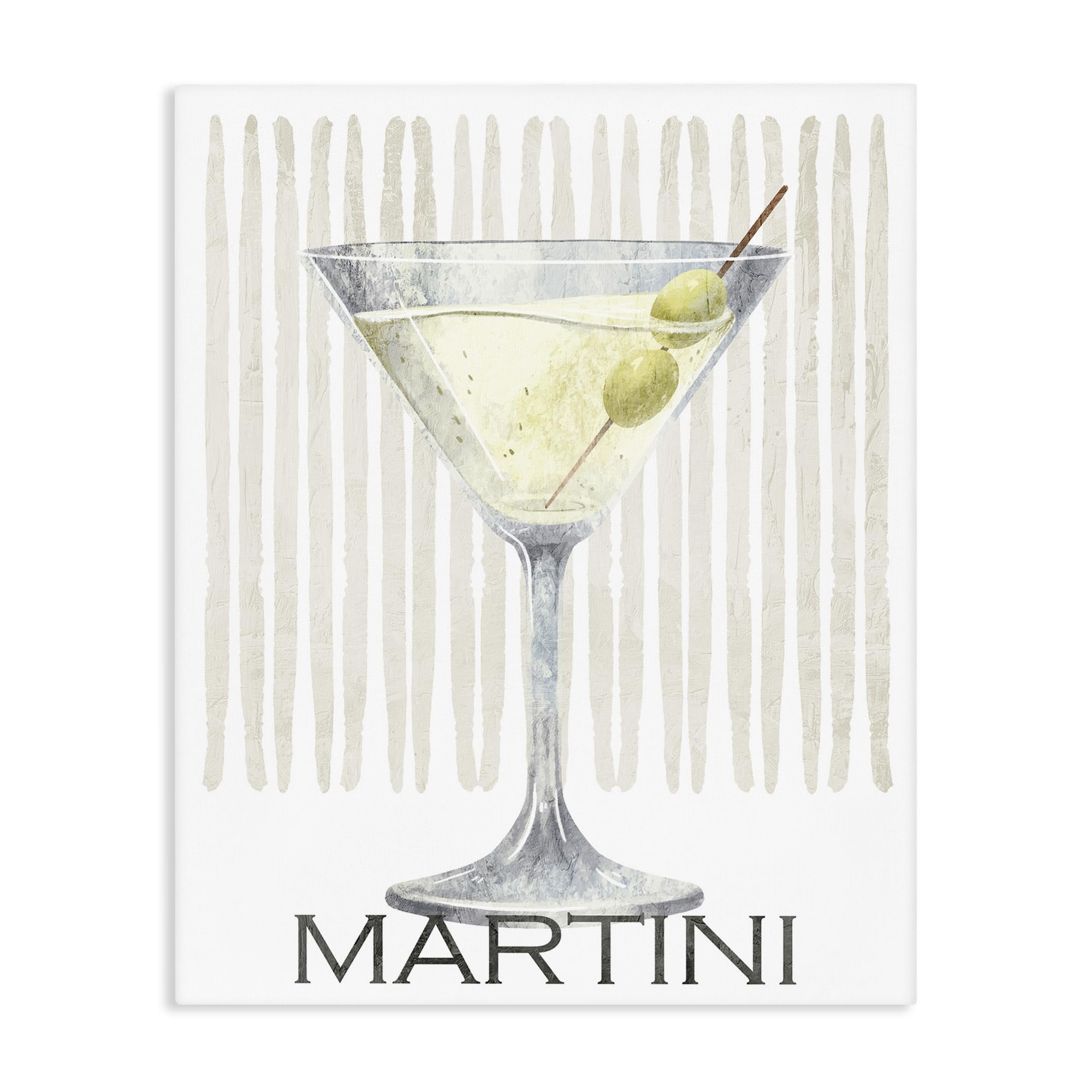Stupell Industries Unframed 'Subtle Martini Drink'| Canvas Art