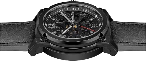 Ingersoll La Montre Automatique pour Homme Anvil 46,5mm avec Un Cadran Noir et Un Bracelet en Cuir Noir - 6