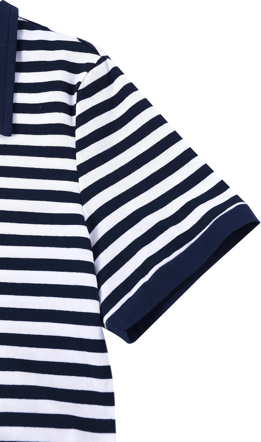 LilyCoco Striped Shirt Women V Neck T Shirts Short Sleeve Color Block Summer Tops
