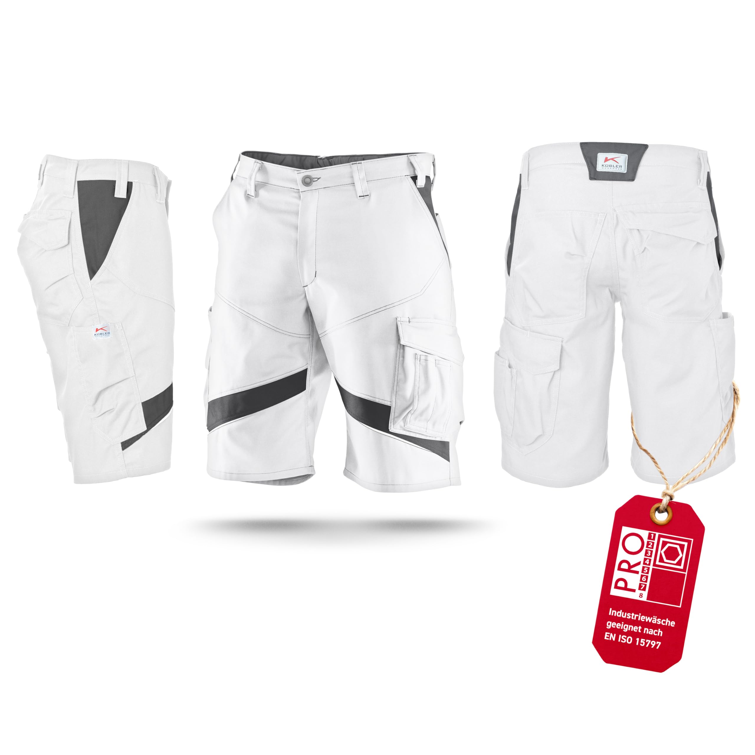 KÜBLER Workwear Activiq Men's Work Shorts, Work Shorts, Workwear Men, Work Wear for Crafts and Construction, Work Trousers with Pockets, Oeko-Tex®