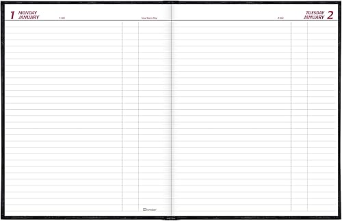 Miniatura 2 de Brownline Agenda diaria tradicional 2024, diario sin tiempo, 12 meses, enero a diciembre, encuadernación perfecta, 10 x 7.875 pulgadas, negro
