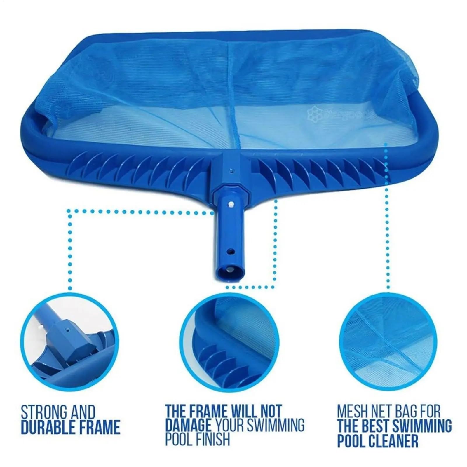 Red de Limpieza for Piscina, rastrillo Hojas Profesional, Bolsa Profunda, Accesorios Marco Grueso Gran Capacidad para Estanque
