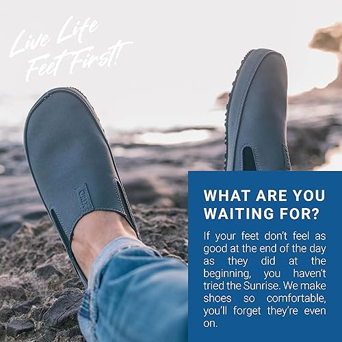 Vista 8 de Xero Shoes Zapatos casuales Sunrise para hombre, súper ligeros, cómodos zapatos de campamento y viaje sin cordones