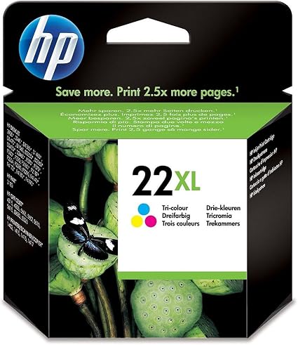 Hp - 22xl alto rendimiento tri-color cartucho de tinta original :  Amazon.es: Informática