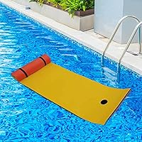 Vista 7 de Manta flotante de agua, 3 capas de espuma XPE de alta densidad, colchón flotante, colchón flotante de espuma para playa, verano, piscina