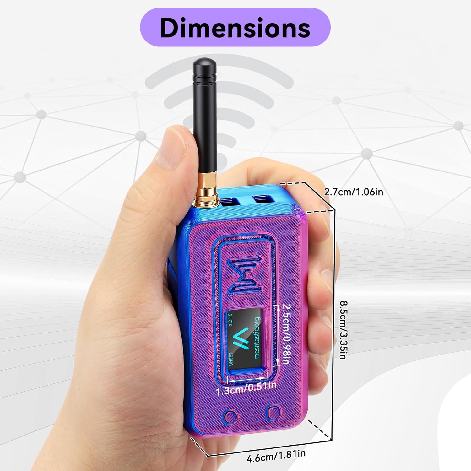 2 Set ESP32 LoRa V4 Development Board +L76 GNSS Module +3000mAh Battery +Purple Case, ESP32-S3 SX1262 LoRa WiFi Bluetooth 2MB PSRAM 16MB Flash 915MHz Antenna Support GPS Solar Meshtastic
