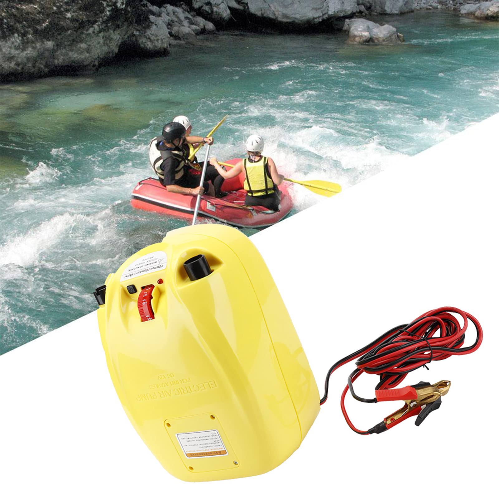 Bomba de aire eléctrica portátil, inflador de alta velocidad con máxima presión, para canoa, barcos, balsas, kayaks