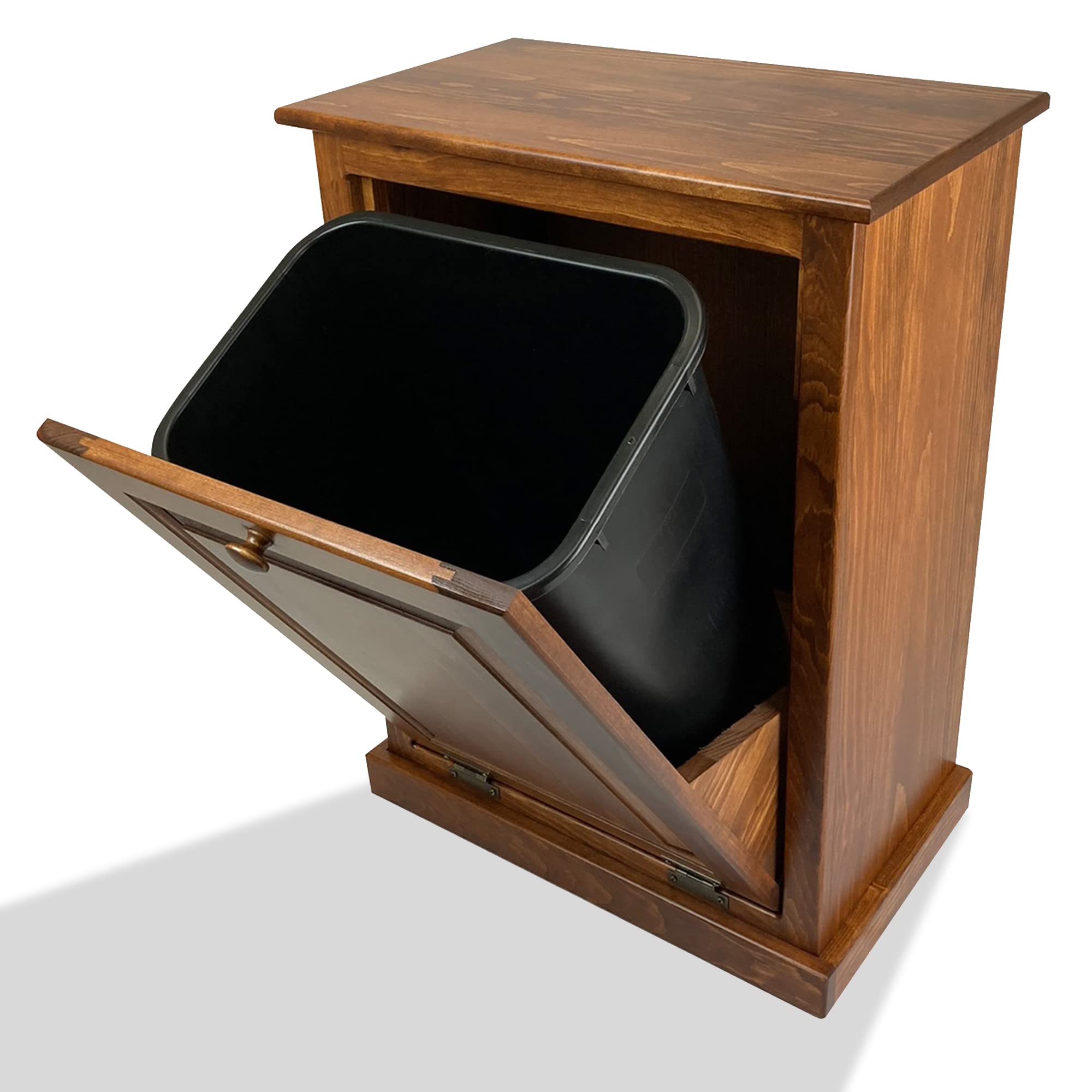 Peaceful Classics Tilt Out Trash Cabinet - Wooden Pull Out Cabinet, Decorative Trash Bin for Kitchen, Bedroom, & Home Patio, Tilt Out Laundry Hamper - Cherry