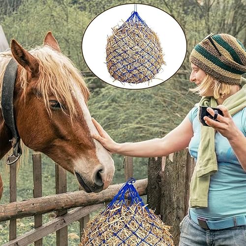 LIANLI,Saco de rede de alimentação de feno de cavalo saco de feno rede de feno pequena abertura lent