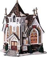 Vista 1 de Lemax Christmas Village Little River Church funciona con pilas LED - 45069