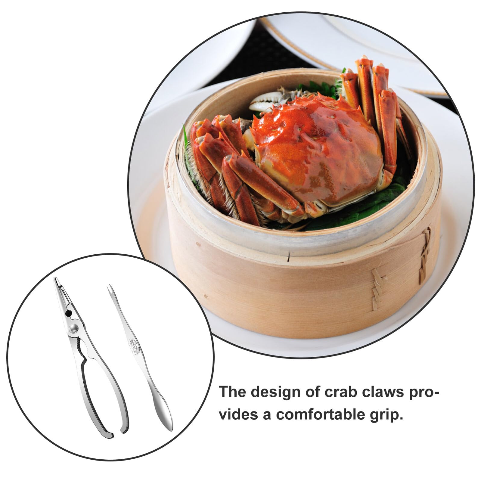 PRETYZOOM Pinza di Granchio in Acciaio Inossidabile Strumento per Frutti di Mare con Ago Pinza per Pulire I Granchi per Aragosta Gamberi E Crostacei per Feste Picnic Barbecue E Ristoranti
