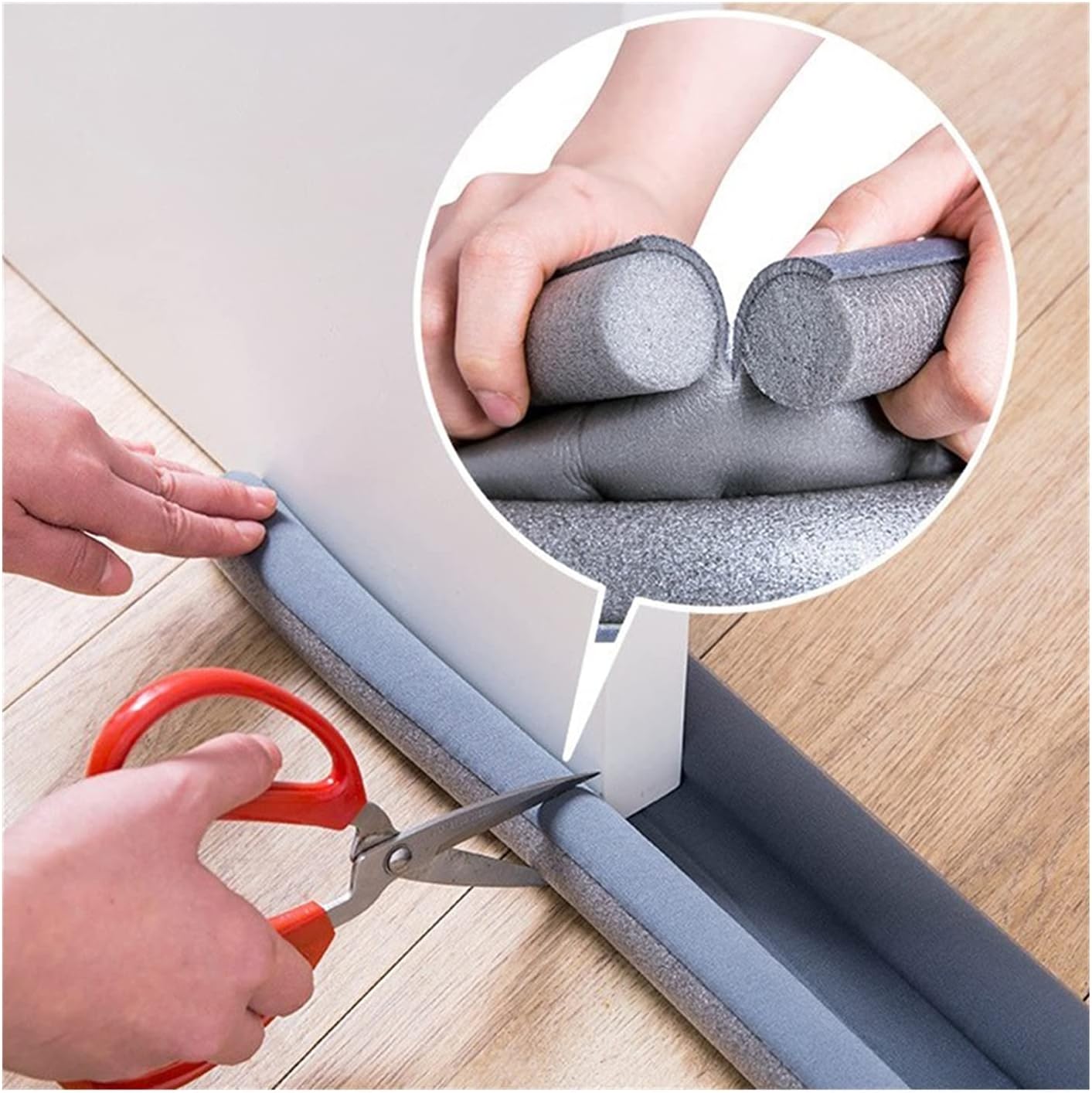 93cm Under Door Draft Guard- Wind Noise ReductionStopper Soundproof Reduce Noise Door Bottom Sealing Weather Strip Under (Color : 4pcs)
