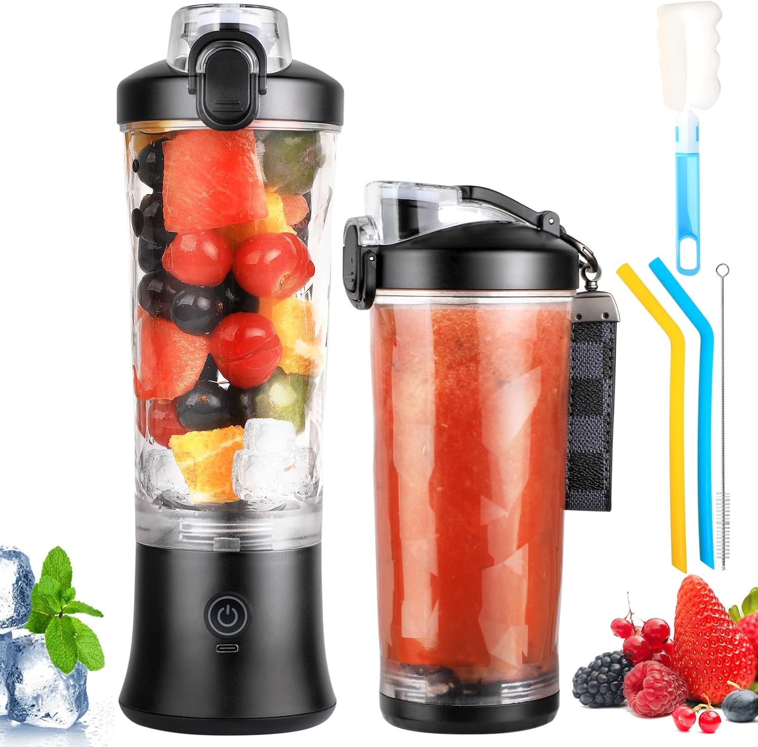 Portable Blender, Blender for Shakes and Smoothies, 20 Oz