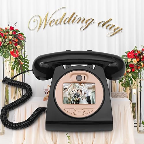 Miniatura 13 de Libro de invitados de audio UKBW para boda, teléfono de 32G de grabación de mensaje de audio personalizado con libro de invitados, libro