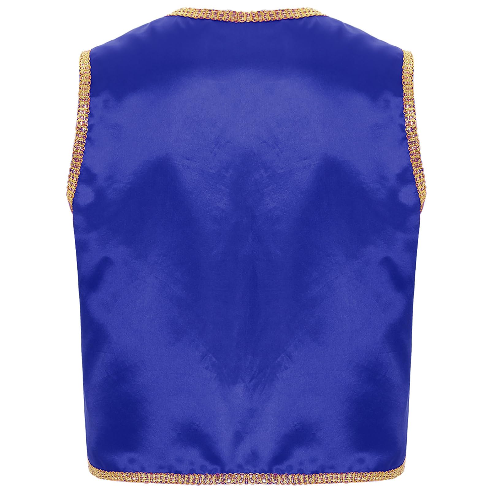 dPois Homme Déguisement Arabe Gilet Pantalon Costume Arabe Roi Prince Carnaval Partie Fête Jeux de Rôle