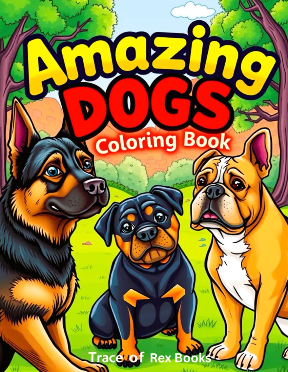 Amazing Dogs Coloring Book