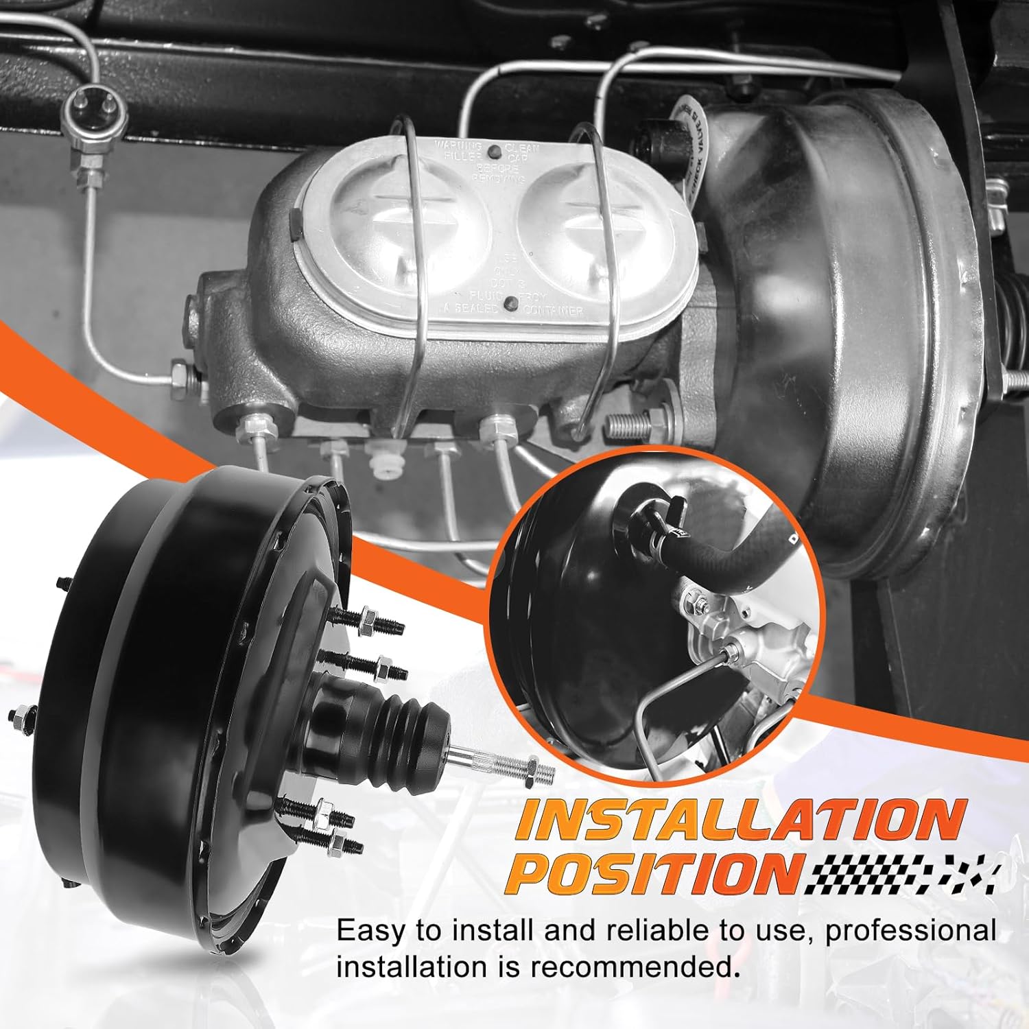 53-2776 Power Vacuum Brake Booster Fit for Toyota 4Runner 1989-1995 Pickup 1989-1995 L4 2.4L V6 3.0L, Replace OE532776, 4461004030, 446103D330, 446103D470, 446103D560, 446103D580, 446103D610