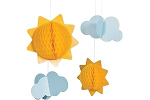 You Are My Sunshine Party Decorations: Sun and Clouds Tissue Balls