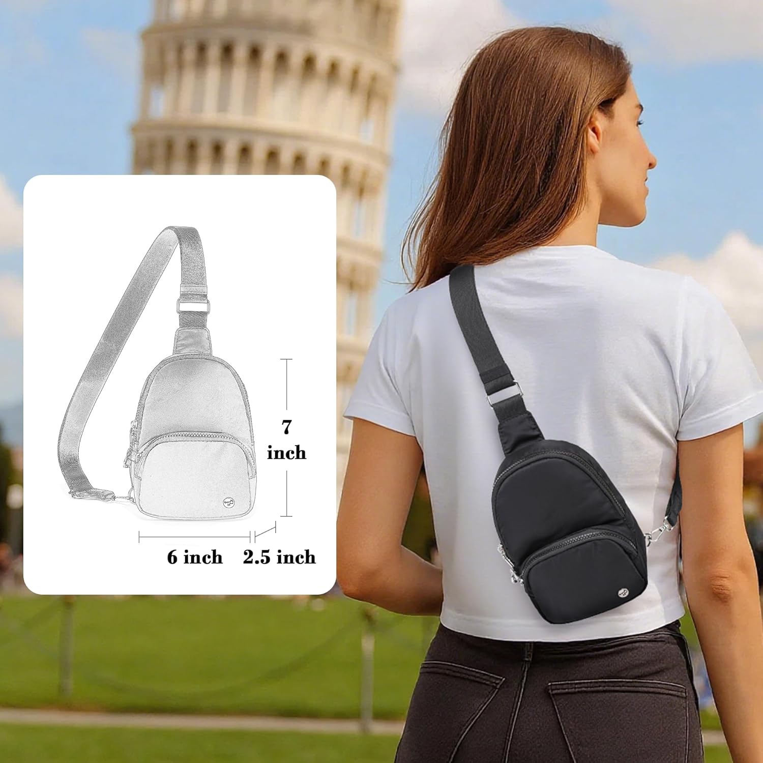 NEICOA Anti Theft Crossbody Bags for Women Small Nylon RFID Sling Bag Lightweight Travel Purse for Daily Casual Use - Image 4