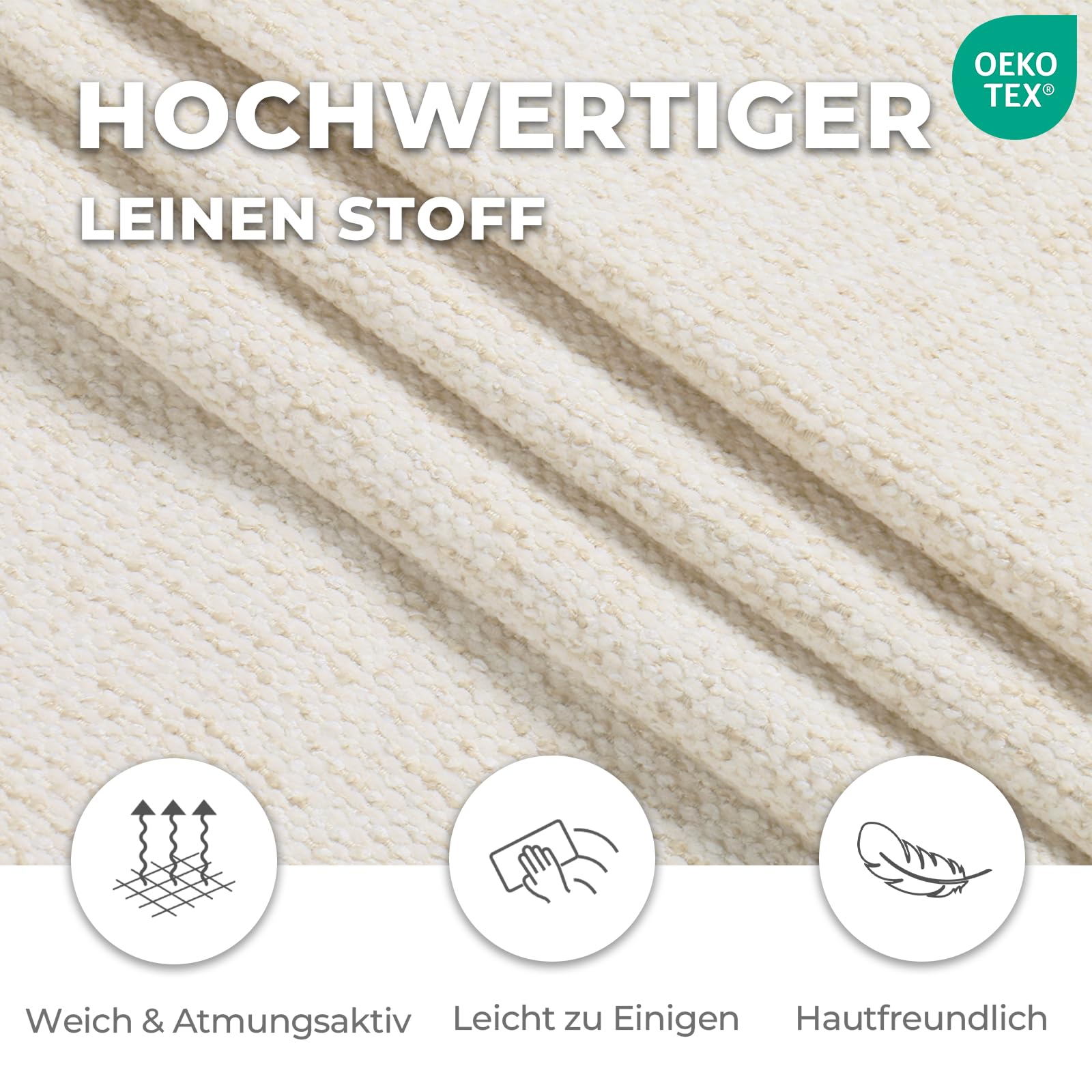 Lot de 6 chaises de Salle à Manger Beige avec accoudoirs - Chaises rembourrées Modernes avec Dossier,Pieds réglables en Hauteur,chaises de Cuisine en Lin pour Salon,Salle à Manger
