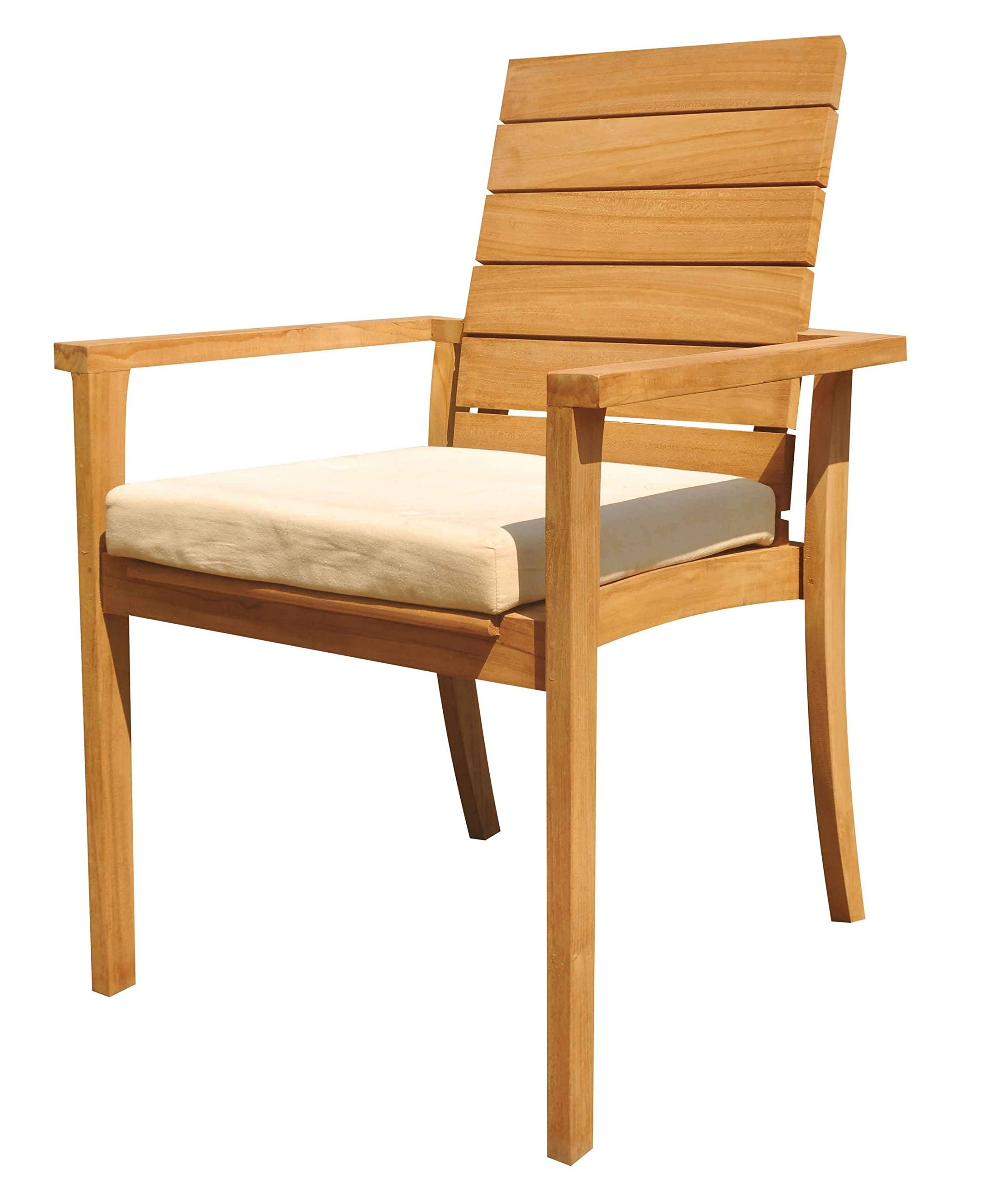 TeakStationQty 1 - Grade-A Teak Wood Luxurious Solo/Single Algrave Stacking Arm Chairs #36ALAA