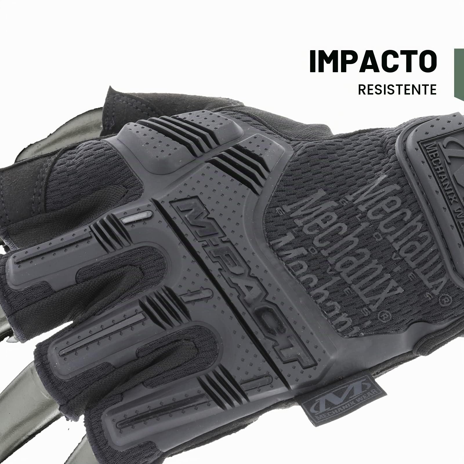 Mechanix Wear - M-Pact Fingerless Covert Guantes (Large, Negro)