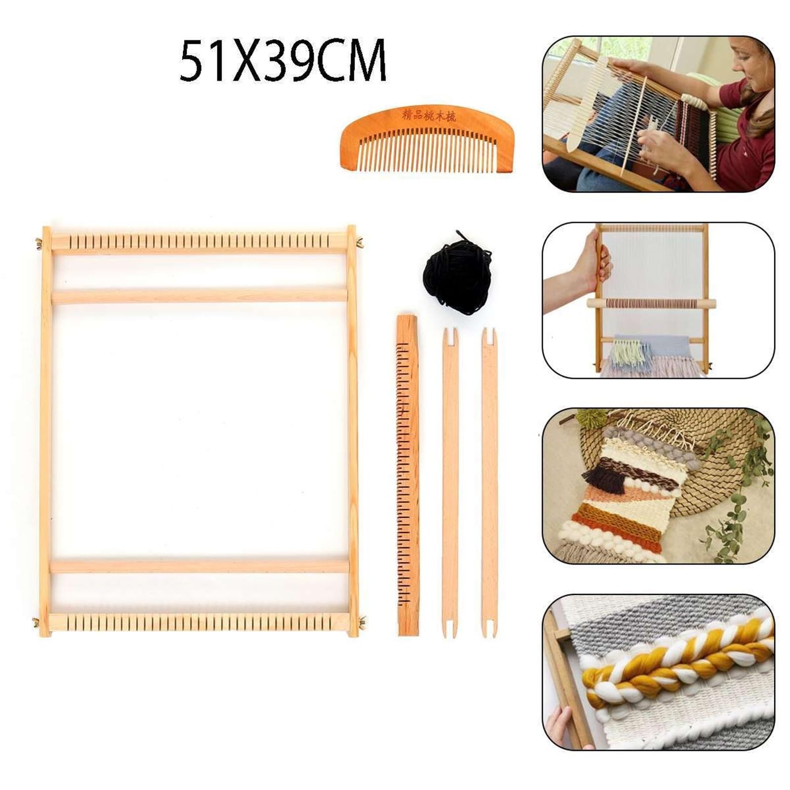 Strickliesel Erwachsene DIY-Webstuhl aus Holz, Handstricken, Nähzubehör, Stickerei, gewebtes Set