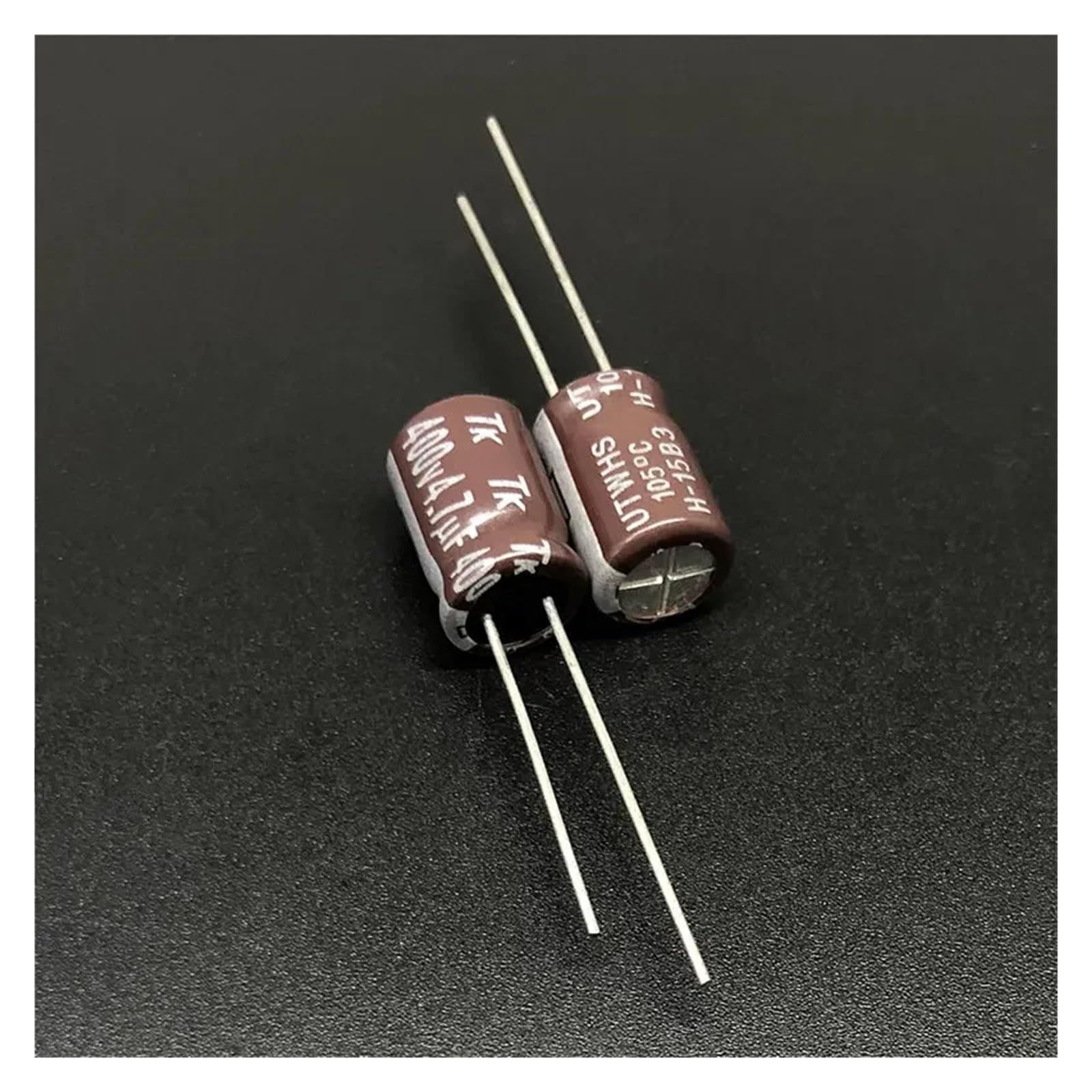 AARTERZZA 100pcs 4.7uF 400V 8x12mm 400V4.7uF Aluminum Electrolytic Capacitors