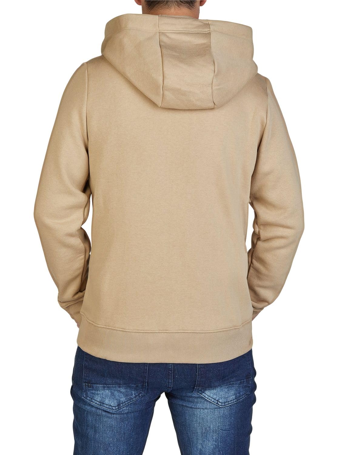 riverso RIVNoah - Sudadera de algodón con capucha y cremallera para hombre, básica, lisa (tallas S, M, L, XL, 2XL, 3XL, 4XL, 5XL), color negro