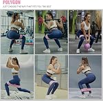 Polygon Resistance Exercise Bands, Polygon Fabric Non Slip Hip Bands for Squats, Legs, Butt, Thigh and Hip Workout, Thick Wide Fitness Loop for Men & Women. Workout Guide Included (Set of 3)