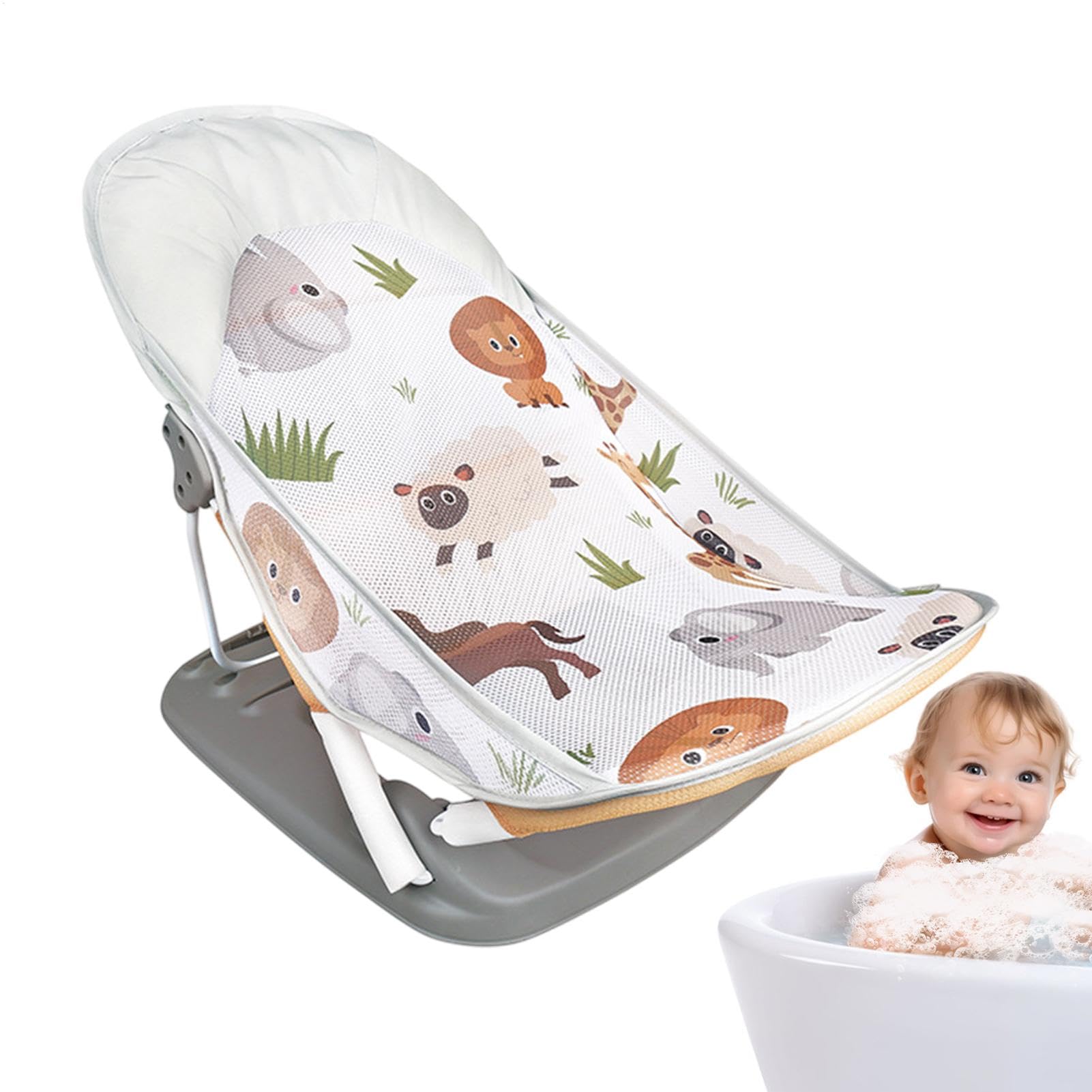Supporto da bagno per il bambino sedile da bagno pieghevole per bagno