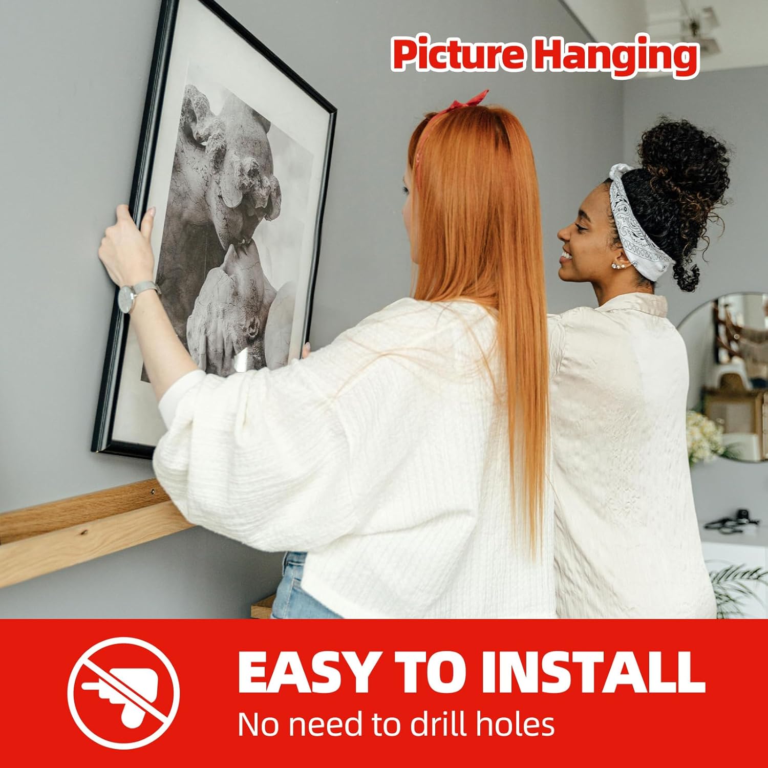 3M Double Sided Tape Heavy Duty, 2" x 9.85FT Removable Mounting Tape for Wall, Extra Strong Foam Tape, Picture Hanging Adhesive Strips Waterproof for Cars, Walls, Home, Office Décor